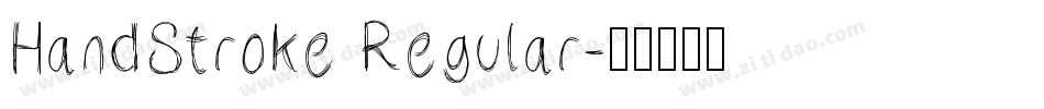 HandStroke Regular字体转换